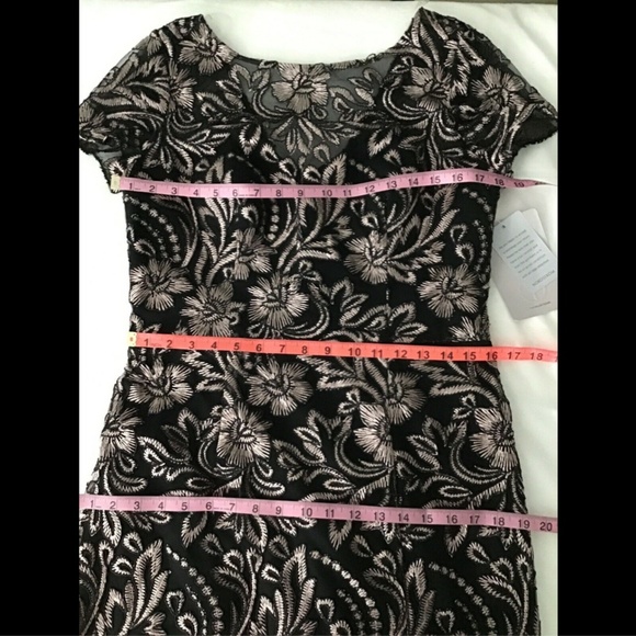 NEW‎ JS Collections Embroidered Trumpet Gown in Black/Pink [SZ 10 ] - Picture 8 of 8